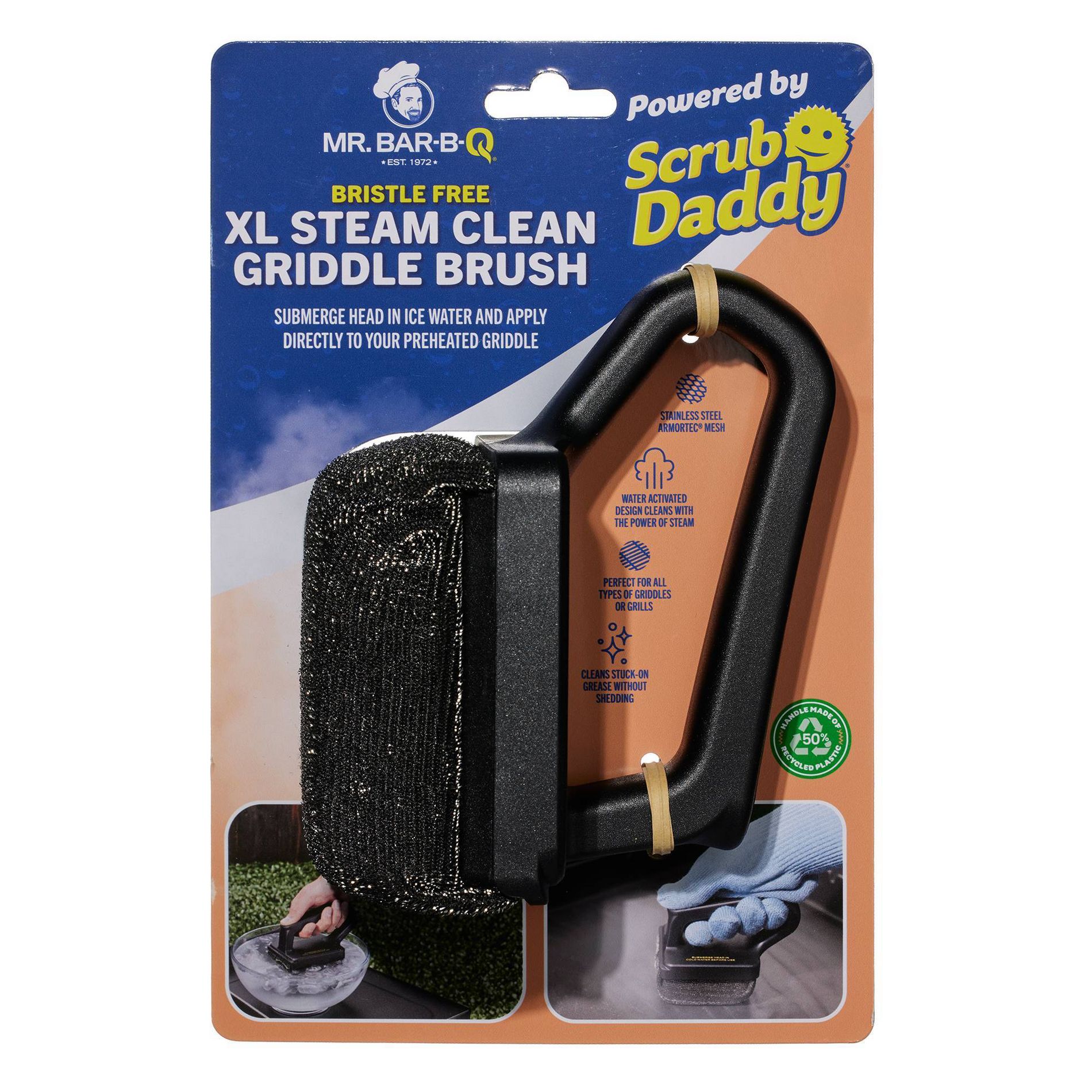 Scrub Daddy Griddle Steam Grill Cleaning Brush Black