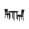 New Classic Furniture,Gia 3-Piece 42" Wood Drop Leaf Dining Set, Ebony - 2 of 4