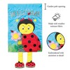 Magnolia Garden Welcome Cute Ladybug 13 x 24 Inch Polyester Crazy Legs Garden Flag - 2 of 2