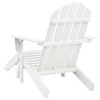 Garden Chair White Hardwood Standard Durable Garden Chair vidaXL - 4 of 4