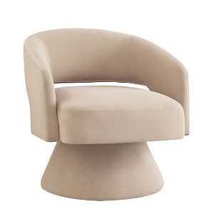NicBex Velvet Fabric Swivel Accent Chair,Upholstered Swivel Living Room Chairs with Open Backrest,Modern Arm Chair,Accent Chairs for Living Room - 1 of 4