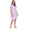 Casual Nights Women's Super Soft Yummy Nightshirt, Short Sleeve Nightgown, Night Dress with Fun Prints & Patterns - 2 of 4