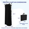 EAGLE PEAK Portable Privacy Tent Changing Room for Pop Up Canopy Fits Canopies with Cross Bars Outdoor Hanging Privacy Curtain, Black - 3 of 4