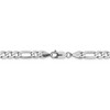 Black Bow Jewelry Men's 6mm, 14k White Gold, Flat Figaro Chain Bracelet - 3 of 4