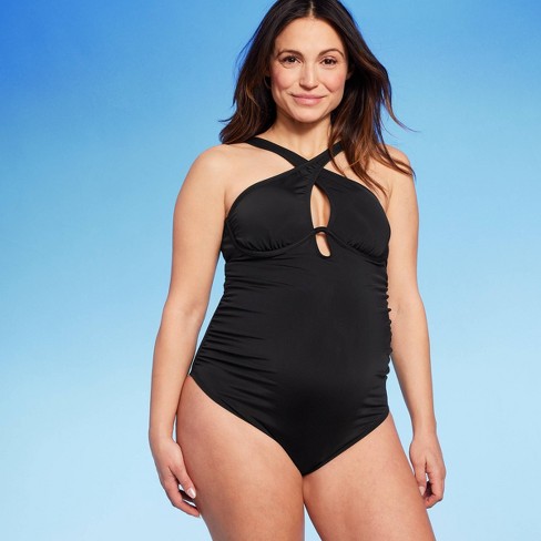 Mono-wire One Piece Maternity Swimsuit - Isabel Maternity By Ingrid &  Isabel™ Black : Target