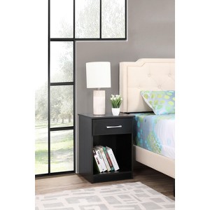 NicBex Modern Minimalist Nightstand with Drawer and Open Storage Shelf Bedside Table End Table for Bedroom, Living Room - 1 of 4