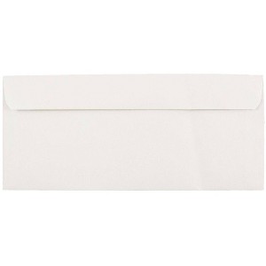 JAM Paper 50pk 3 7/8"x8 7/8" #9 Commercial Envelopes - White: Wet and Seal, Gummed Flap, Mailing, Stationery, Paper - 1 of 4