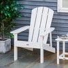 Outsunny Plastic Adirondack Chair, Outdoor Fire Pit Seating HDPE Lounger Chair with High Back and Wide Seat for Patio, Backyard, Garden - 2 of 4