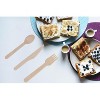 LunaLulinlk Wooden Compostable Utensils Set - 300 Pieces (100 Forks 100 Spoons 100 Knives) Sturdy Wood Disposable Cutlery - 2 of 4