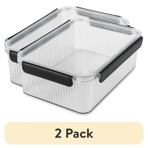 Racxily (2 pack) 16 Cup Plastic Pantry Storage Container, Clear - 1 of 4