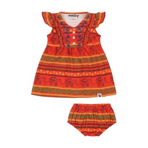 Mixed Up Clothing Vestito Baby Dress Set - Jacquard Stripe - 1 of 4