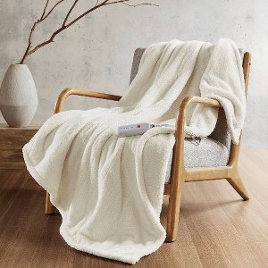 Sapphtopaz 50"x60" Heated Blanket, Faux Feathersoft Throw Blanket for Bed, Reversible Fluffy Fleece Blanket with 5 Heat Settings, Dream Soft Blanket - 1 of 4
