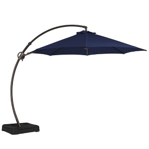 Hyleory 10/11/12 ft. Outdoor Curvy Cantilever Umbrella with Sand Bag Umbrella Base - 1 of 4