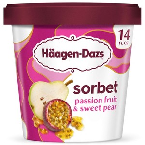 Haagen-Dazs Frozen Passion Fruit and Sweet Pear Sorbet - 14 fl oz - 1 of 4