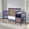 VYNXARIA 4-in-1 Crib and Changer Combo Midnight Blue/Vintage Walnut - 2 of 4