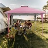 Costway 13 X 13 FT Pop up Gazebo Outdoor Canopy Tent with Portable Carrying Bag 8 Stakes Pink/Gray/Beige/Khaki - 4 of 4