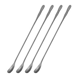 Unique Bargains Stainless Steel Mixing Coffee Cocktail Long Handle Spoons 4 Pcs - 1 of 4