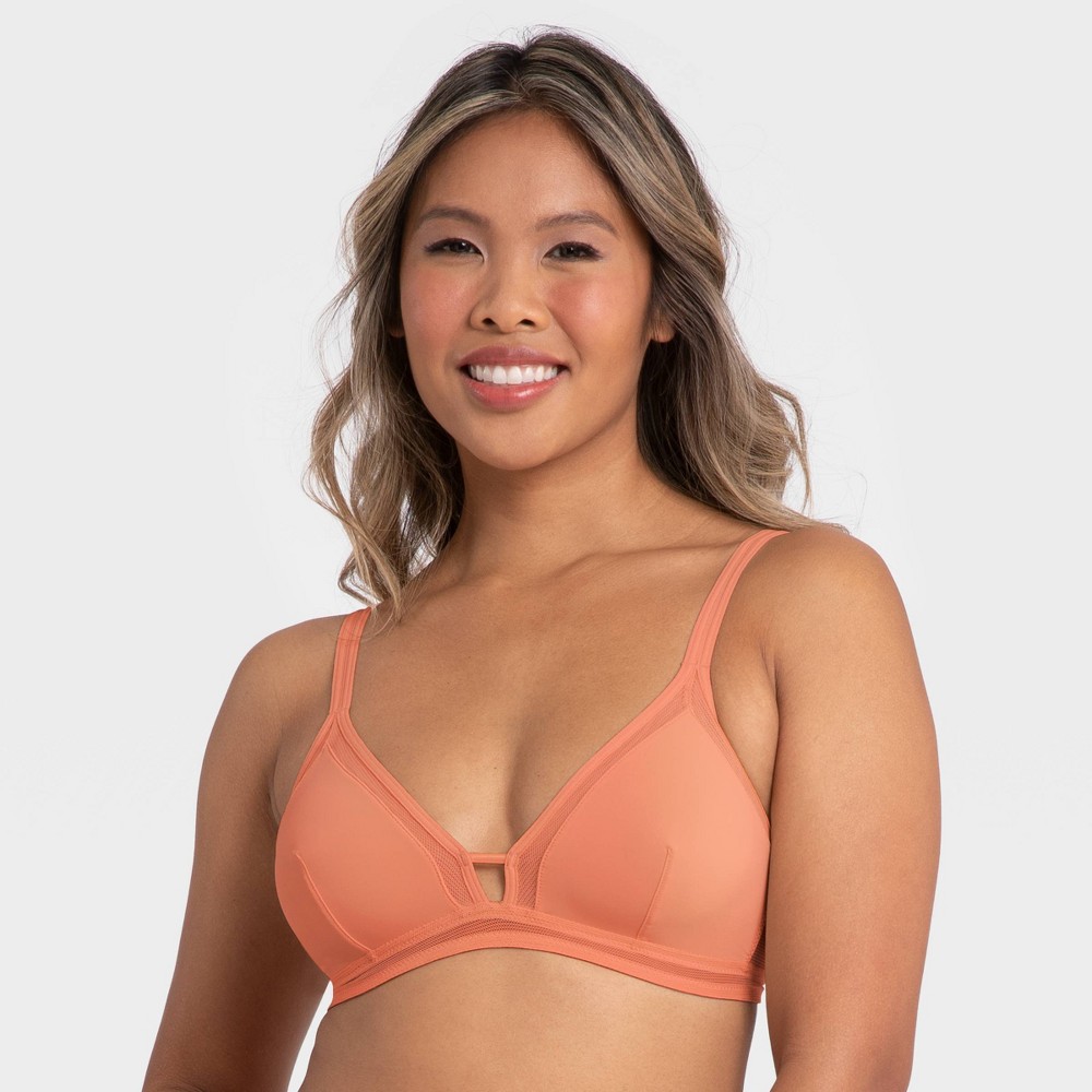 All.You.LIVELY Women's Mesh Trim Bralette - Terracotta M