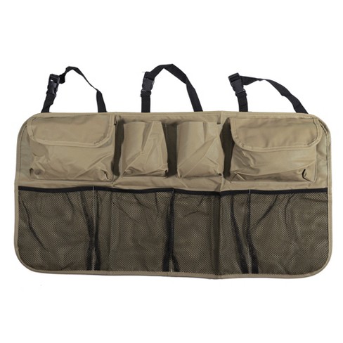 Unique Bargains Car Seat Protector Bag Multi Pocket Storage Bag Faux  Leather 34.65x18.9 Beige : Target