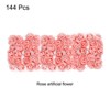 Unique Bargains Mini Wedding and Party Decoration Artificial Rose Flower Heads 144 Pcs Light Pink - 3 of 4
