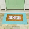 Evergreen Blue Wood Plank Layering Mat 42 x 26.5 inches Indoor and Outdoor Decor - 2 of 4
