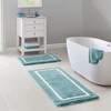 Diamond Pattern High Pile Tufted Indoor Bath Rug, Modern Style Heavyweight Fabric Bath Rug for Year Round Use - 2 of 4