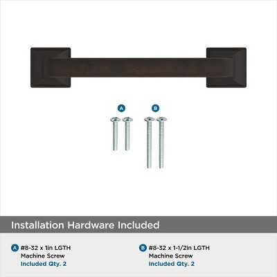 Oil Rubbed Bronze Traditional Cabinet Bar Pull with Mounting Hardware