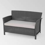 St. Lucia Wicker Loveseat - Gray - Christopher Knight Home