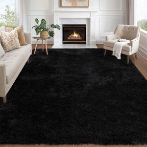 Plush Fuzzy Rugs Ultra Soft Fluffy Furry Rugs Non Slip Non Shedding Area Rug Indoor Carpet Nursery Rugs for Kids Room Bedroom Home Decor - 1 of 4