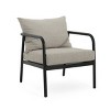 Modern Aluminum Outdoor Club Chair Set of 2, Weather-Resistant Lounge with Cushions, 26"W Minimalist Patio Seating-3irtyhousy - 3 of 4