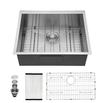 25 Inch Undermount Sink - 25inx22inx9in Undermount Stainless Steel Kitchen Sink 16 Gauge 9 Inch Deep Single Bowl Kitchen Sink Basin