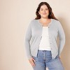 Women Cardigan Sweaters Long Sleeve Crewneck Cardigans Lightweight Open Front Sweater Casual Tops Fall - 4 of 4