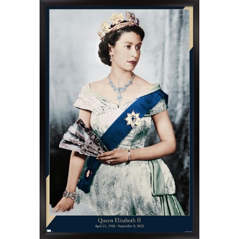 Trends International Queen Elizabeth Ii - Queen Framed Wall Poster ...