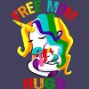 Adult Design By Humans Free Mom Hugs Unicorn Pride By Avocato Racerback Tank Top - 2 of 2