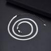 Stainless Steel Snake Necklace for Women 15 inches + 9 cm Chic and Delicate Necklace Multi-layered Necklace - 3 of 4