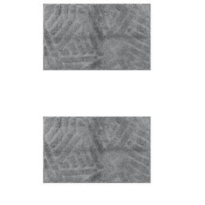 Unique Bargains Microfiber Geometric Soft Washable Non-Slip Floor Mats for Bathroom 2 Pcs - 1 of 4