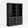 80x62x16 Wood Accent Sideboard Cabinet in Black, Storage Organizer with Adjustable Shelves and Glass Doors for Kitchen Bedroom Living/Dinning Room - 4 of 4