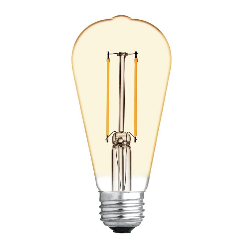 GE LED Light Bulbs 5.5W 40W Equivalent Amber Glass Warm Candle Light, 3 of 9