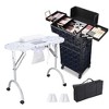 Byootique Folding Manicure Nail Table 4in1 Rolling Makeup Train Case - 3 of 4