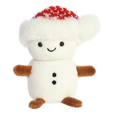 Aurora® Festive Holiday Cuddles The Yeti™ St￭ Animal - Seasonal Characters For Holiday Décor - Perfect Stocking Stuffers For Kids And Collectors - White 6.5 Inches