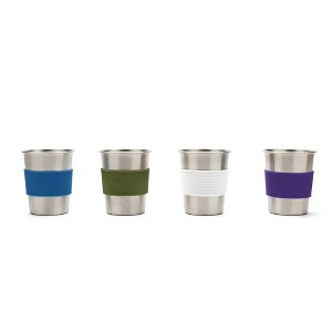 Red Rover 10oz 4pk Stainless Steel Kids' Tumblers: Baby Cups, Dishwasher-Safe Drinkware for Cold Beverages - 1 of 4