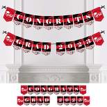 Big Dot of Happiness Red Graduation Bunting Banner - Party Decorations - Congrats Grad 2023
