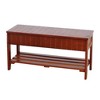 NicBex 35.5" Shoe Bench,Modern Ottoman with Storage Space and Open Shelf for Living Room,Entryway - 3 of 4
