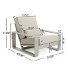 Set of 2 Outdoor Aluminum Lounge Chairs with Cushions,Modern Patio Club Chair for Garden,Rust Resistant Frame Outdoor Chair-Coolbibila - 4 of 4