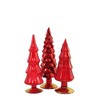 Cody Foster 17.5 Inch Red Hue Trees Set Of 5 Christmas Valentines Village Decorate Decor Tree Sculptures - 4 of 4