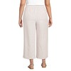 Lands' End Women's High Rise Pull On Drawstring Linen Wide Leg Crop Pants - 2 of 3