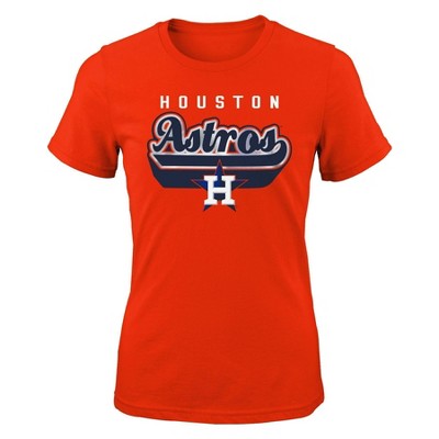 MLB Genuine Merchandise Team Athletics HOUSTON ASTROS Glitter Girls XS 4/5T