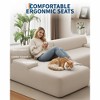 GustoWave 108" Fabric L-Shaped Sectional Couch with Chaise - Soft Fluffy Corduroy Boneless Sofa for Living Room, No Assembly Required - 2 of 4