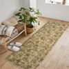 Vintage Oriental Rhombus Printed Rug- Retro Distressed Tone ,Low-Pile,Washable,Non-Slip,Rugs for Living Room,Bedroom, Kitchen - 4 of 4