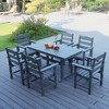 TiramisuBest 7-Piece Patio Furniture Set for 6 - Table & Chairs w/Umbrella Hole for Garden/Backyard/Lawn/Poolside (Grey) - 3 of 4